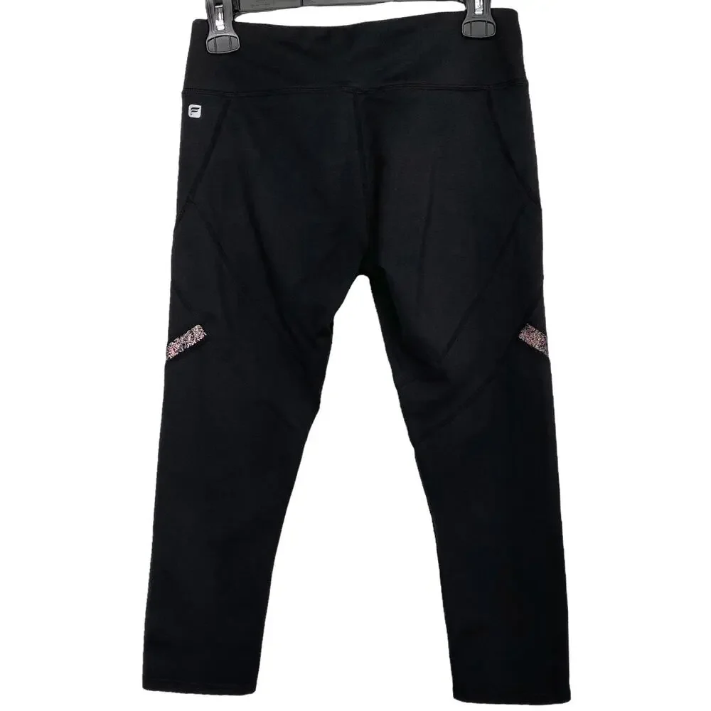 Fabletics Alessia Capri Compression Leggings in Black and Rose Gold Stripes, XS - Picture 5 of 5